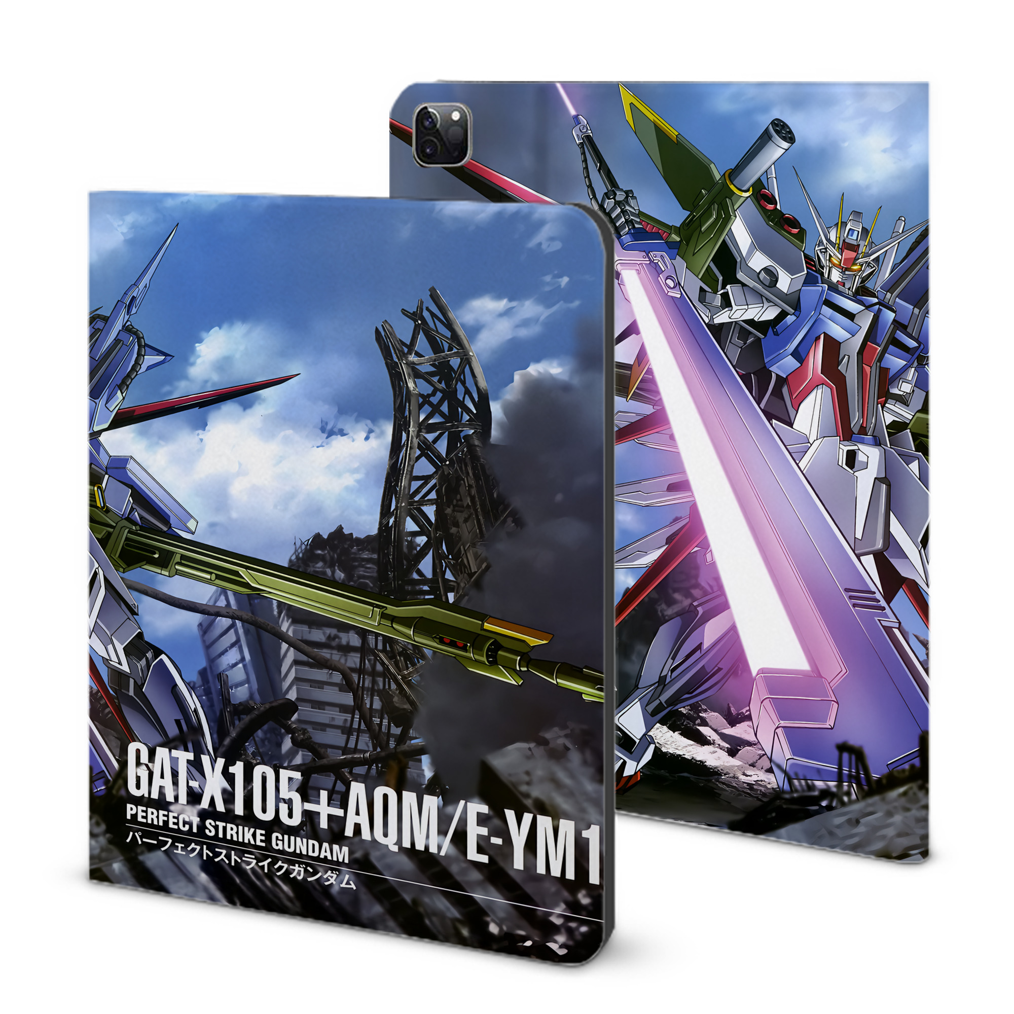 （画像用） 機動戦士ガンダム Mobile Suit Gundam IPad ケース ブック型 PUレザー TPU 耐衝撃 軽量 薄型 ペン収納なし 全面保護 IPad 各モデル対応